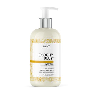 Coochy Plus Intimate Shave Cream Sweet Diva + NOURIA Pre-Shave Elixir Moisturizer Oil Kit – HydroLock & MOISTURIZING PLUS Continuous Hydration
