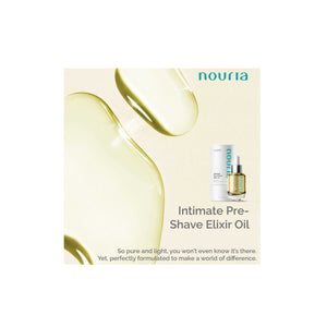 Intimate Pre-Shave Elixir Oil 1 Fl oz by NOURIA, HydroLock nourishing formula for Ingrown Hair, Razor Bump and Burns for Bikini Area, Legs, Underarm