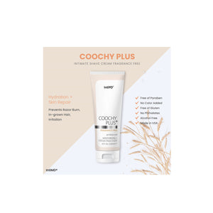 Coochy Plus Intimate Shave Cream Fragrance Free + NOURIA Pre-Shave Elixir Moisturizer Oil Kit – HydroLock & MOISTURIZING PLUS Continuous Hydration