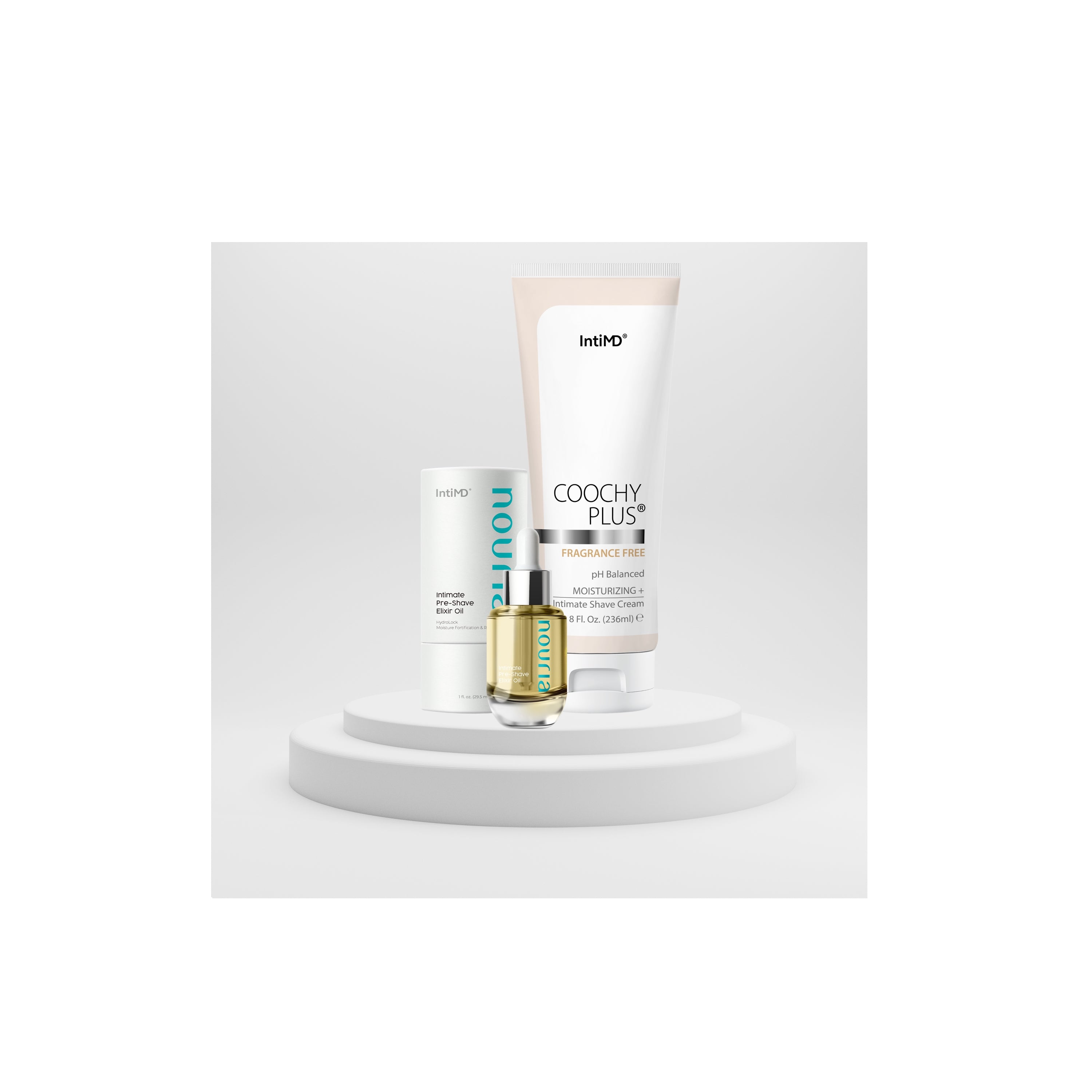 Coochy Plus Intimate Shave Cream Fragrance Free + NOURIA Pre-Shave