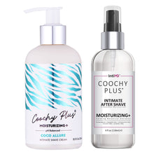 Load image into Gallery viewer, Coochy Plus Intimate Shaving Complete Kit - COCO ALLURE &amp; Organic After Shave Protection Soothing Moisturizer Mist – Antioxidant Formula
