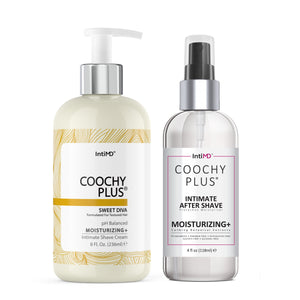 Coochy Plus Intimate Shaving Complete Kit - SWEET DIVA & Organic After Shave Protection Soothing Moisturizer Mist