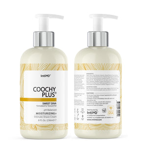 Coochy Plus Intimate Shaving Cream SWEET DIVA For Afro Natural Texture Hair With HydroLock & MOISTURIZING+ Formula 8 Oz.