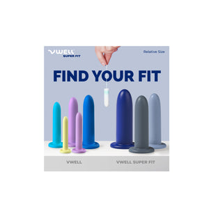 VWELL SUPER FIT Extra Large XL Silicone Pelvic Floor Vaginal Dilator Exerciser Trainer Set With ACTIVE Technology (3 Kit System)