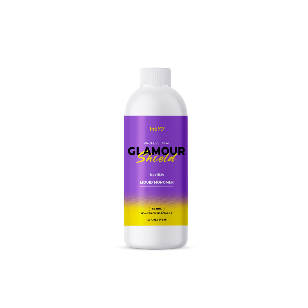 Professional TRUE-EMA Liquid Monomer 32 oz, Advanced GlamourShield Acrylic Formula, no MMA, Non-Yellowing, Acrylic Nail Art Extension