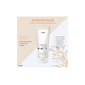 Coochy Plus 3-Steps Kit Intimate Shave Gift Set: NOURIA Pre-Shave Elixir + Coochy Plus Shave Cream Fragrance Free + NOURIA After Shave Protection Mist