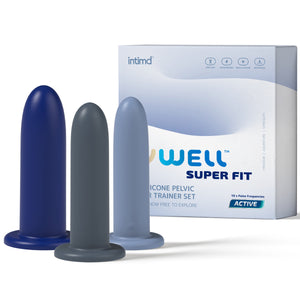 VWELL SUPER FIT Extra Large XL Silicone Pelvic Floor Vaginal Dilator Exerciser Trainer Set With ACTIVE Technology (3 Kit System)