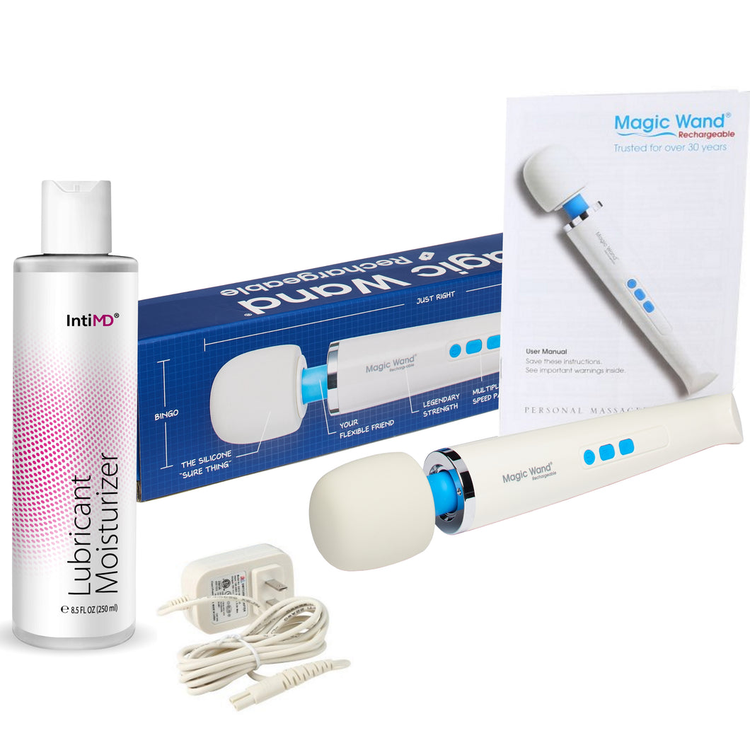 Magic Wand Rechargeable VIVA Kit With IntiMD Massaging Moisturizer 8 Oz.