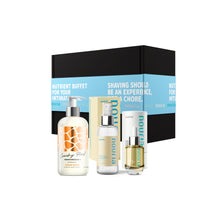 Load image into Gallery viewer, Coochy Plus 3-Steps Kit Intimate Shave Gift Set: NOURIA Pre-Shave Elixir + Coochy Plus Shave Cream Citrus Elixir + NOURIA After Shave Protection Mist
